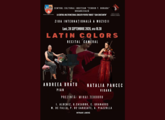 „Latin Colors” – Recital cameral instrumental dedicat Zilei Internaționale a Muzicii, la Centrul „Jean Constantin”