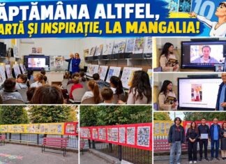 NADIA COMĂNECI ȘI MAGIA BENZII DESENATE, LA MANGALIA! Expoziții-eveniment la Școala „Gala Galaction” | FOTO/VIDEO